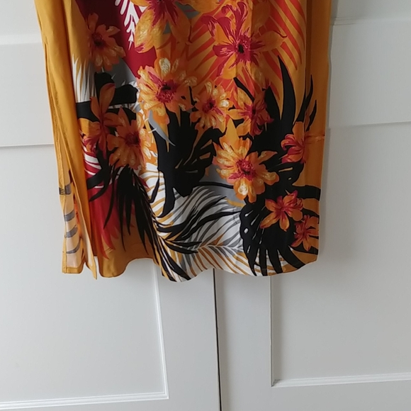 Avenue Tropical Print Maxi Dress Size 14/16 - Picture 5 of 9